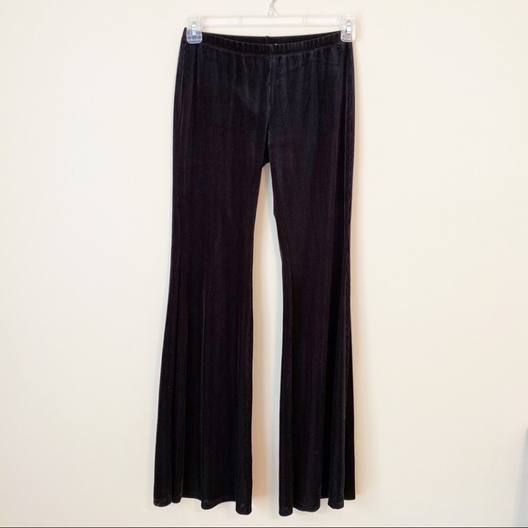 Band of Gypsies Ribbed Flare Black Pants - M - Picture 1 of 13